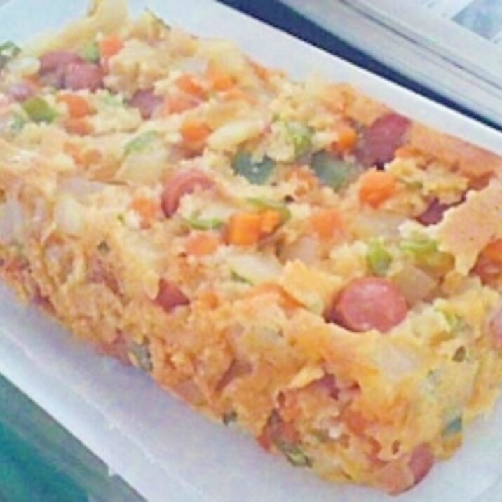 豆腐とHCMで簡単ケークサレ